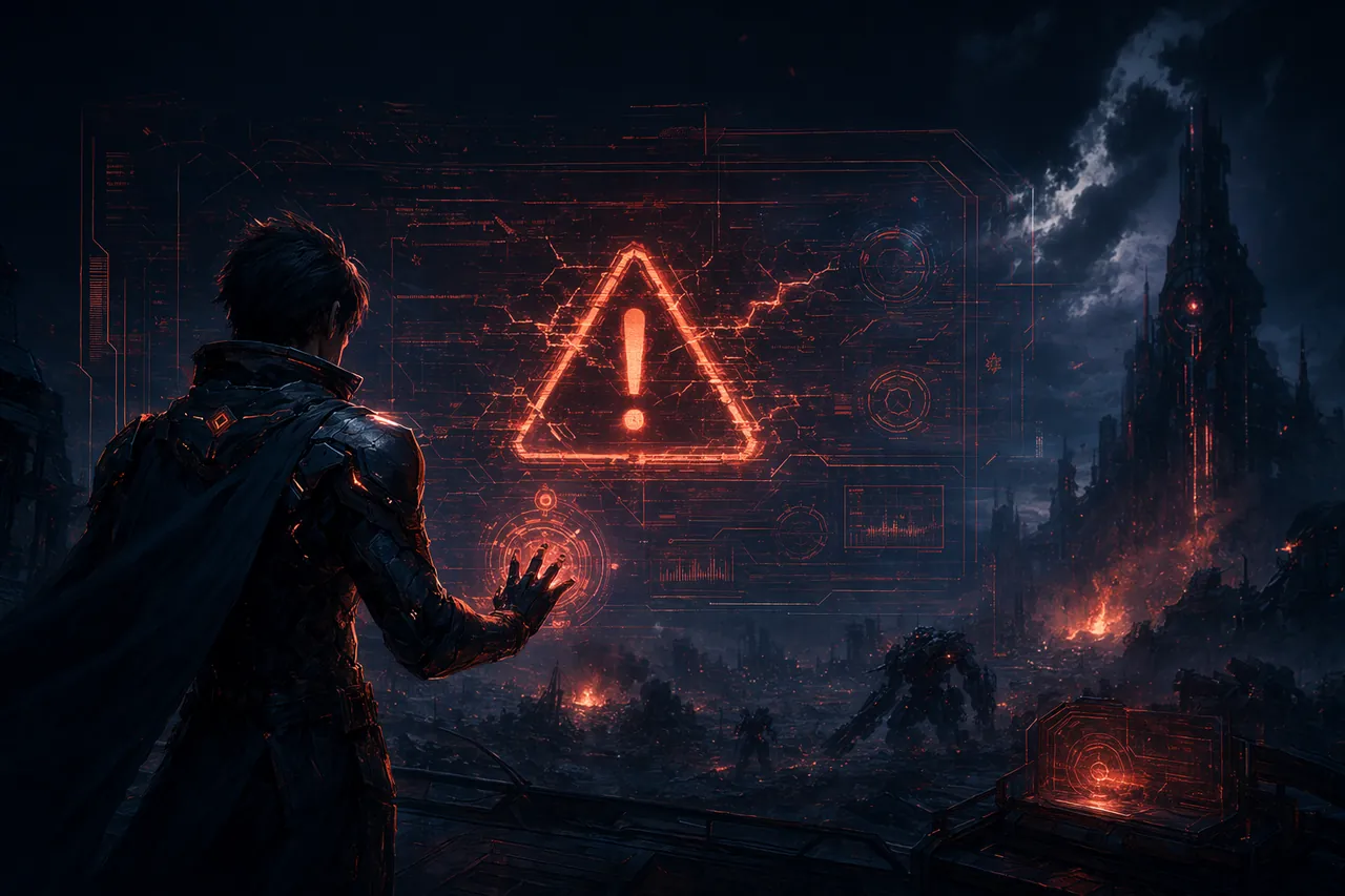 RF Online Next troubleshooting screen showing a fatal error crash dialog over a sci-fi battlefield